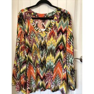 Anthony Original Colorful Blouse Size 3X NWT